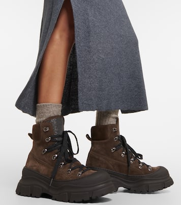 Midikleid aus Alpakawolle und Baumwolle  | Brunello Cucinelli