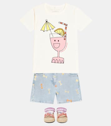 Embroidered denim shorts | Stella McCartney Kids