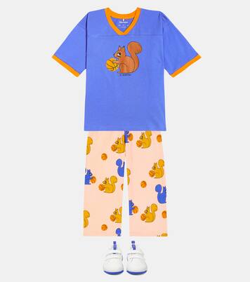Squirrels cotton jersey sweatpants | Mini Rodini