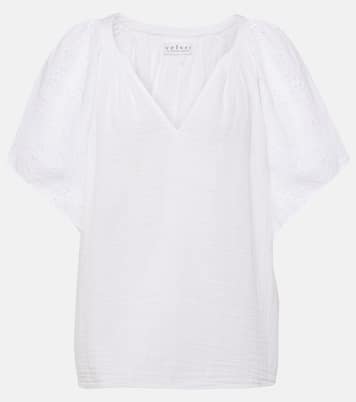 Besticktes Top Tish aus Baumwolle | Velvet