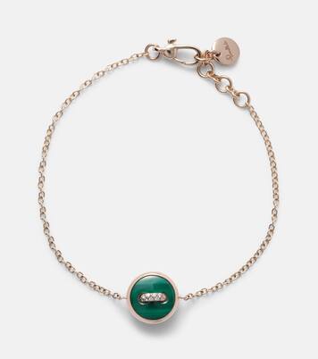 Pom Pom Dot 18kt rose gold chain bracelet with gemstones | Pomellato