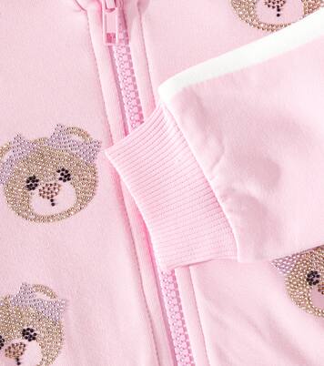 Baby embellished cotton-blend hoodie | Monnalisa