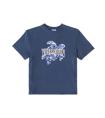 T-shirt in jersey di cotone con logo | Vilebrequin Kids