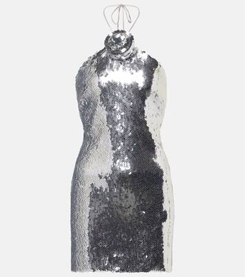 Sequined floral-appliqué minidress | Magda Butrym