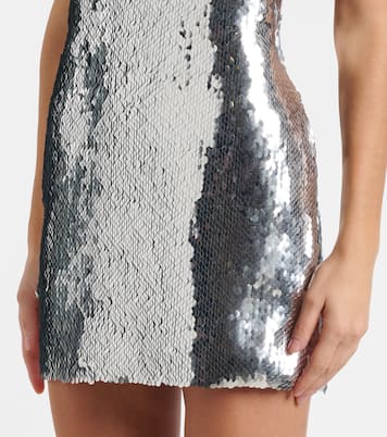 Sequined floral-appliqué minidress | Magda Butrym