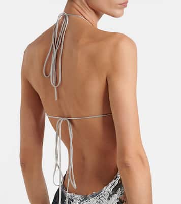 Sequined floral-appliqué minidress | Magda Butrym