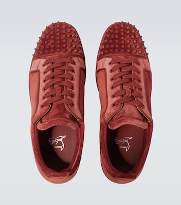 Sneakers Louis Junior Spikes in suede | Christian Louboutin