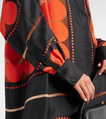 Robe longue Lexi imprimée en soie | Khaite