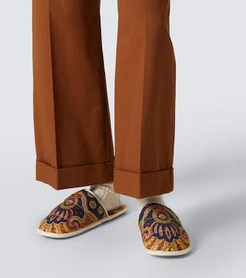 Pantalones anchos gabardina de algodón | Valentino