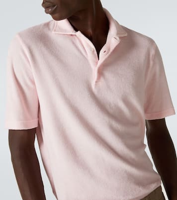 Cotton terry polo shirt | Fedeli
