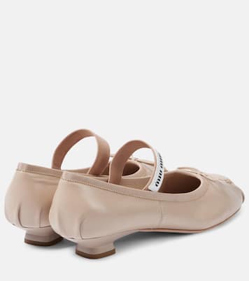 Mj leather ballet flats | Miu Miu