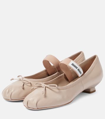 Mj leather ballet flats | Miu Miu