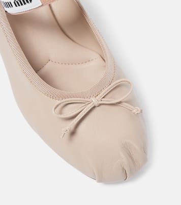 Mj leather ballet flats | Miu Miu