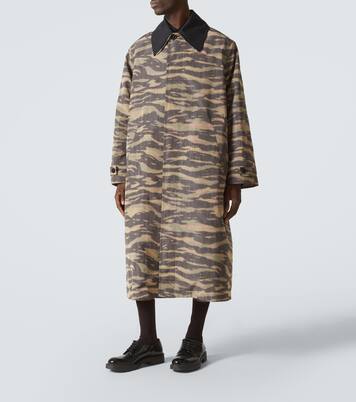 Camouflage crêpe de chine car coat | Jil Sander