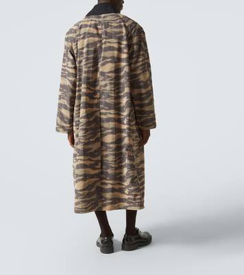 Camouflage crêpe de chine car coat | Jil Sander
