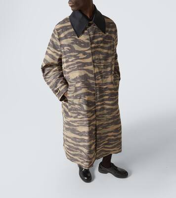 Camouflage crêpe de chine car coat | Jil Sander