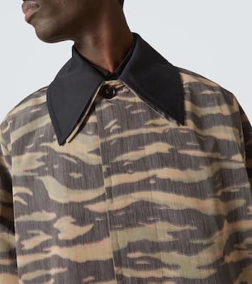 Camouflage crêpe de chine car coat | Jil Sander