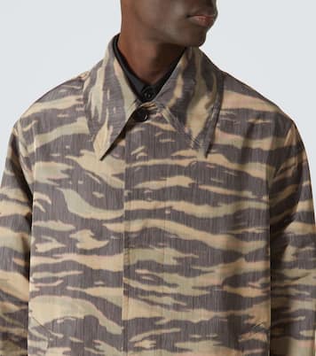 Camouflage crêpe de chine car coat | Jil Sander