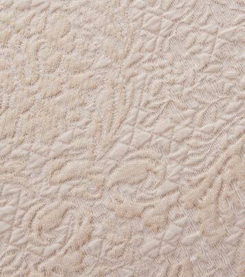 Barocco embroidered cotton-blend cushion | Versace Home