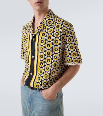Bulles Royales cotton poplin bowling shirt | Valentino