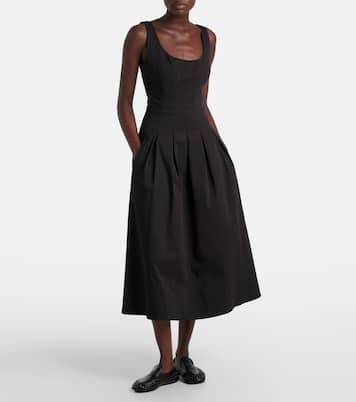 White Label Shelby cotton-blend midi dress | Proenza Schouler