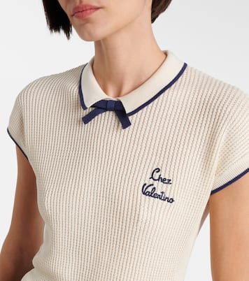 Chez Valentino cotton-blend top | Valentino