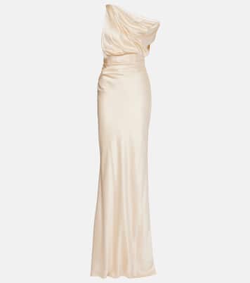 Draped silk satin gown | The Sei