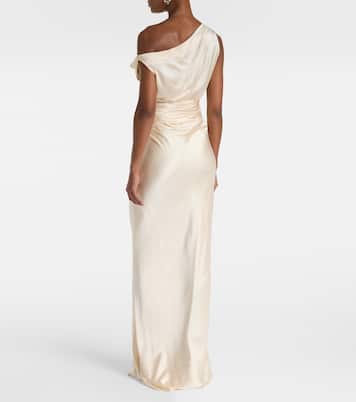 Draped silk satin gown | The Sei