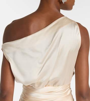 Draped silk satin gown | The Sei