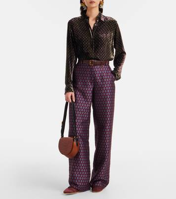 Croc-effect leather crossbody bag | Dries Van Noten