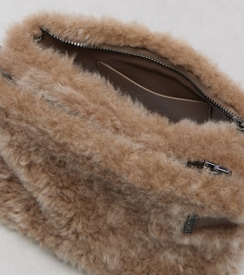 Small shearling clutch | Brunello Cucinelli
