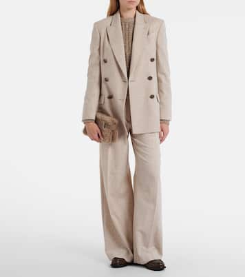 Small shearling clutch | Brunello Cucinelli