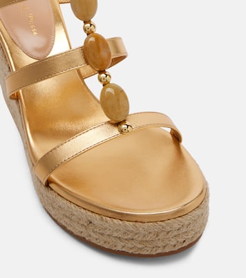 Espadrille-Sandalen Shanti aus Leder | Gianvito Rossi