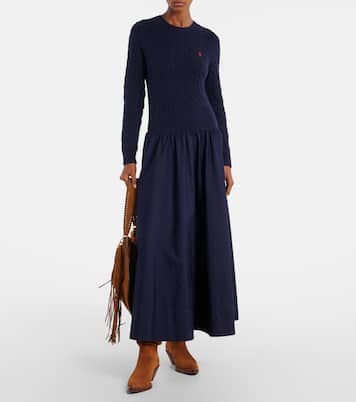 Cotton and wool-blend maxi dress | Polo Ralph Lauren