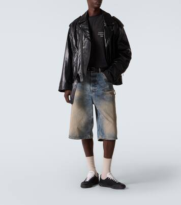 Distressed cotton-blend T-shirt | Acne Studios