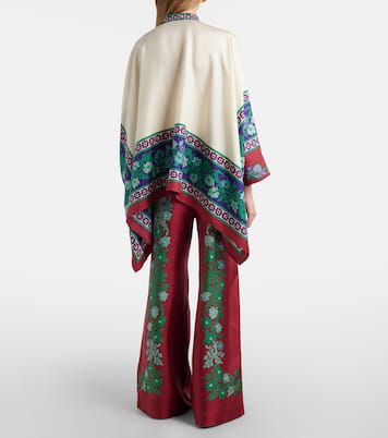 Bedruckte Palazzo-Hose aus Seiden-Twill | La DoubleJ