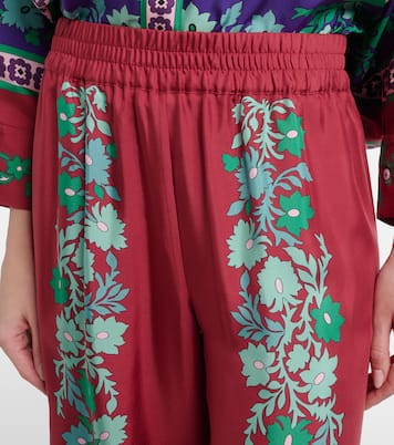 Bedruckte Palazzo-Hose aus Seiden-Twill | La DoubleJ