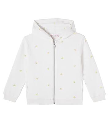 Embroidered cotton jersey zip-up hoodie | Bonpoint