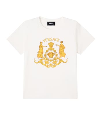 Hall of Heroes Crest cotton jersey T-shirt | Versace Kids