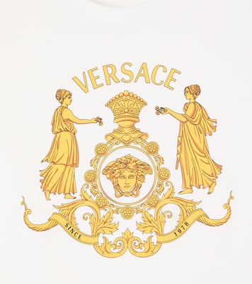 Hall of Heroes Crest cotton jersey T-shirt | Versace Kids
