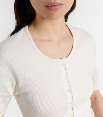 Henley-Top aus Baumwolle und Leinen | Lemaire