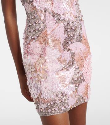 Embellished floral minidress | Là Fuori