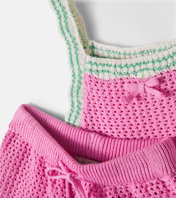 Set Marina aus Top und Shorts aus Häkelstrick | Bebe Organic