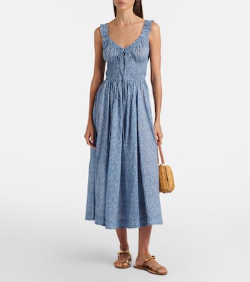Vestido midi Emmarretta de voile floral | Dôen