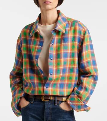 Brilliant linen shirt with lapis lazuli | God's True Cashmere