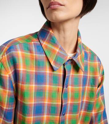 Brilliant linen shirt with lapis lazuli | God's True Cashmere