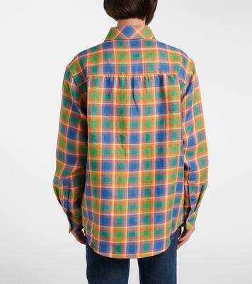 Brilliant linen shirt with lapis lazuli | God's True Cashmere