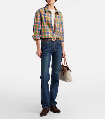 Brilliant linen shirt with lapis lazuli | God's True Cashmere