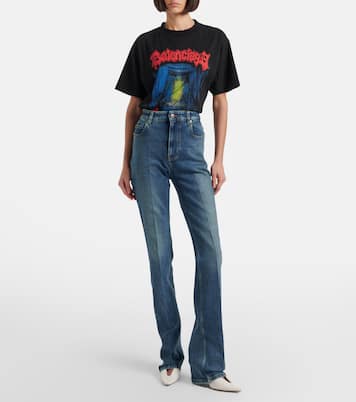 Jean straight à taille haute | Balenciaga