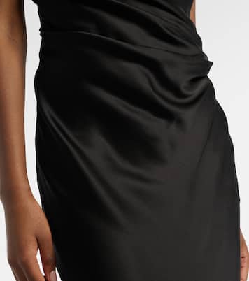 Robe Bardot aus Seidencharmeuse | The Sei